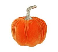 Gisela Graham Orange Fabric Pumpkin Decoration