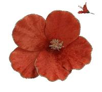 Gisela Graham Orange Lotus Flower Clip Decoration (17cm)