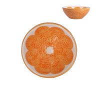 Gisela Graham Orange Slice Snack Bowl, Stoneware, Mini 10cm,