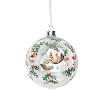 Gisela Graham Painted Christmas Pudding Christmas Bauble (8cm)