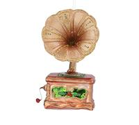 Gisela Graham Painted Glass Gramophone Decoration