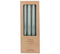 Gisela Graham Pale Green Tapered Dinner Candles - Set of Four