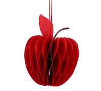 Gisela Graham Paper Honeycomb Red Apple Decoration