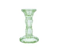 Gisela Graham Pastel Green Glass Candlestick - Small