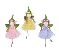 Gisela Graham Pastel Woodland Fairy Hanging Decorations, set 3