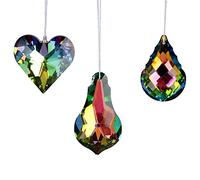 Gisela Graham Peacock Lustre Glass Tree Decoration - 1 Item Dispatched