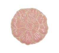 Gisela Graham Pink Flower Side Plate, Stoneware, Round, 16cm, Glazed Finish