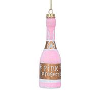 Gisela Graham Pink Prosecco Sparkly Christmas Tree Decoration