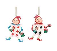 Gisela Graham Playing Card Men Decorations (set of 2)