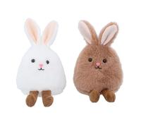 Gisela Graham Plush Easter Bunny, Easter Home Decoration, Set of 2, Shelf Sitter