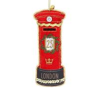 Gisela Graham Post Box London Christmas Tree Decoration