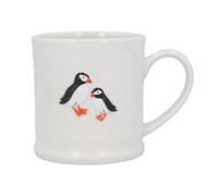 Gisela Graham Puffin Embossed Stoneware Mug