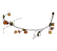 Gisela Graham Pumpkin and Flower Fine Garland, 153cm, Artificial Autumn Decoration