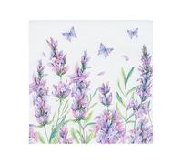 Gisela Graham Purple Lavender Fields Paper Napkins, 16.5cm, Pack of 20