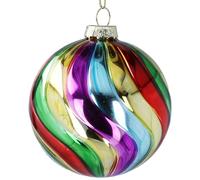 Gisela Graham Rainbow Spiral Christmas Bauble