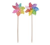 Gisela Graham Rainbow Windmill - set of two