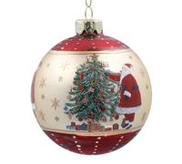 Gisela Graham Red and Gold Traditional Santa Buable, 8cm