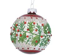 Gisela Graham Red and White Berry Christmas Bauble