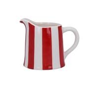 Gisela Graham Red and White Striped Stoneware Creamer Jug, 150ml