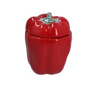 Gisela Graham Red Pepper Shaped Stoneware Pot with Lid, 15cm
