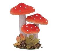 Gisela Graham Red Triple Flock Toadstool