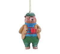 Gisela Graham Resin Daddy Bear with Mug Christmas Tree Decoration
