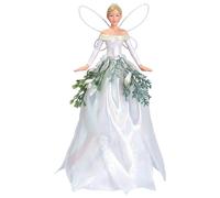Gisela Graham Resin & Fabric 19cm Snowdrop Organza Fairy Tree Topper