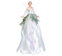 Gisela Graham Resin & Fabric 28cm Snowdrop Organza Fairy Tree Topper