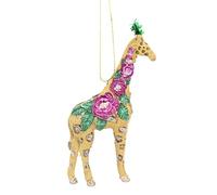 Gisela Graham Resin Giraffe Christmas Tree Decoration, Multicolor, 11 x 4