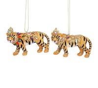 Gisela Graham Resin Jeweled Cheetah Decoratiom 9cm Set of 2 Assorted Designs