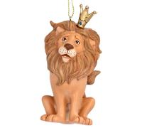 Gisela Graham Resin Lion with Crown Hanging Decoration 9x4.5x4.5 Centimetre