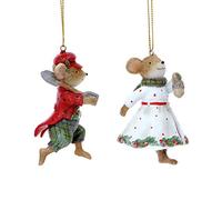 Gisela Graham Resin Mr and Mrs Mouse Set of 2