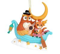 Gisela Graham Resin Owl & Pussycat Christmas Decoration