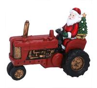 Gisela Graham Resin Santa on Tractor Ornament