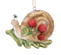 Gisela Graham Resin Snail with Berries 4x6x2cm Hanging Decoration