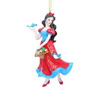 Gisela Graham Resin Snow White Hanging Christmas Decoration 10cm
