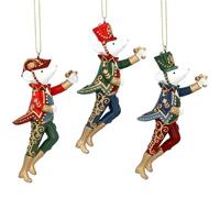 Gisela Graham Resin Soldier Mice Decorations 11cm Set of 3 Assorted