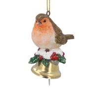 Gisela Graham Robin on Bell Christmas Tree Decoration, 6cm