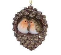 Gisela Graham Robins in Pinecone Christmas Tree Decoration, 7cm, Resin