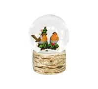 Gisela Graham Robins On Perch Christmas Snow Globe 13 X 10 Cm Elegant Festive Décor