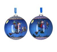 Gisela Graham Room on The Broom Christmas Bauble, Set of 2, 8cm