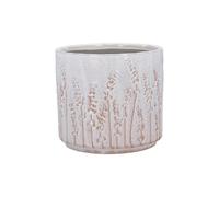 Gisela Graham Rustic White Lavender Pattern Ceramic Plant Pot, Small