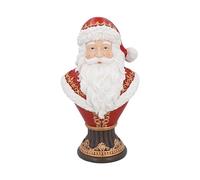 Gisela Graham Santa Head Christmas Ornament, Resin Bust, Red and White, 29 cm