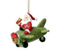 Gisela Graham Santa in Plane Resin Christmas Tree Hanging Decoration