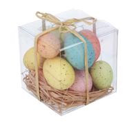 Gisela Graham Set of Hanging Speckled Easter Egg Decorations