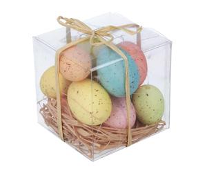Gisela Graham Set of Hanging Speckled Easter Egg Decorations