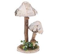 Gisela Graham Silver Birch Toadstool Christmas Decoration, 23cm