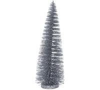 Gisela Graham Silver Brush Christmas Table Top Tree, 36 cm