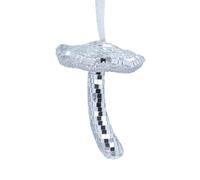 Gisela Graham Silver Mirror Toadstool Decoration
