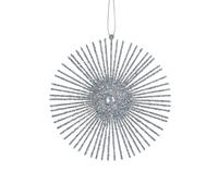 Gisela Graham Silver Sparkle/Acrylic Starburst Disc Decoration
